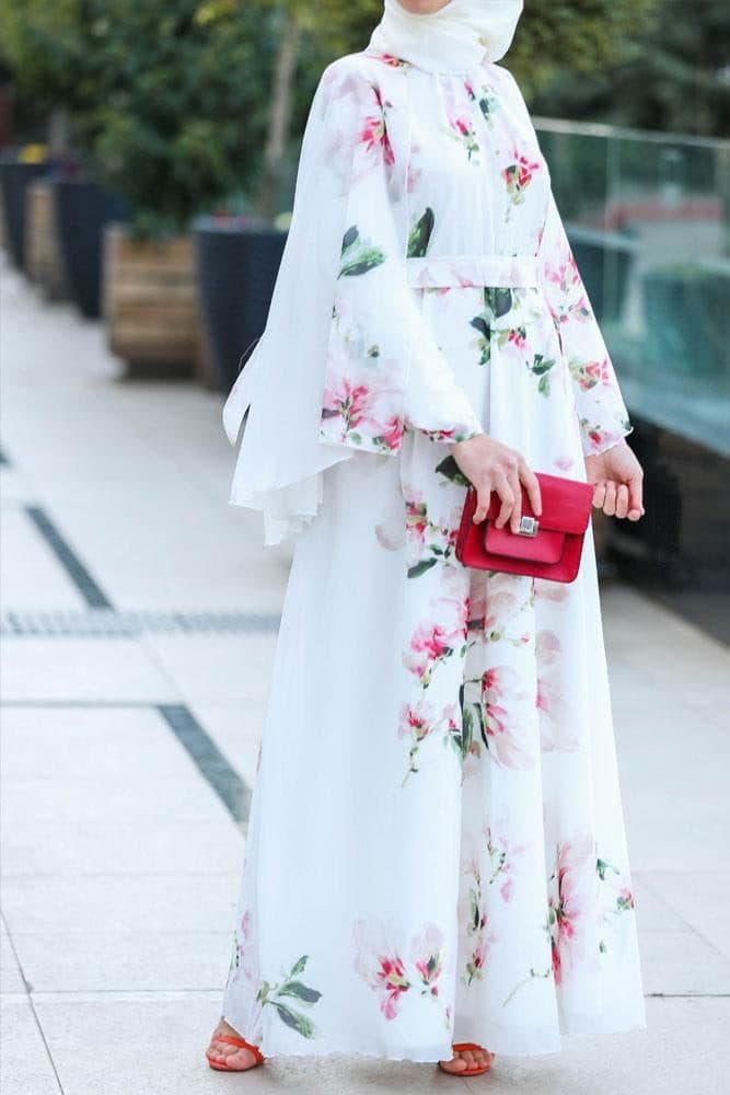 Delicate Cape Dress in white, view 16