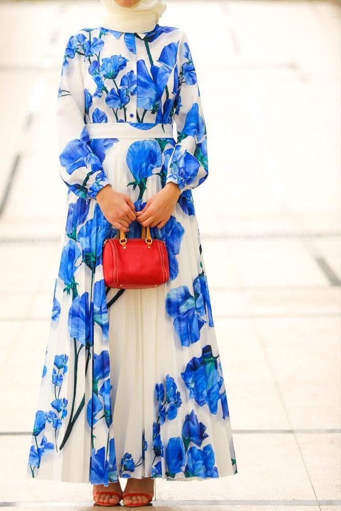 Blue Diamond Modest Dress, view 12