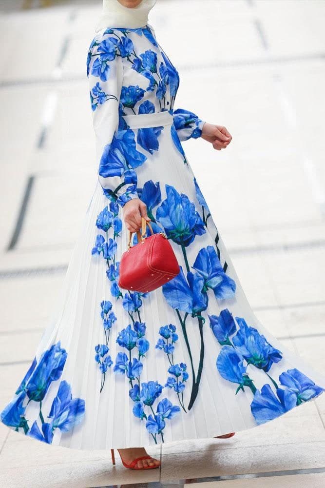 Blue Diamond Modest Dress, view 9