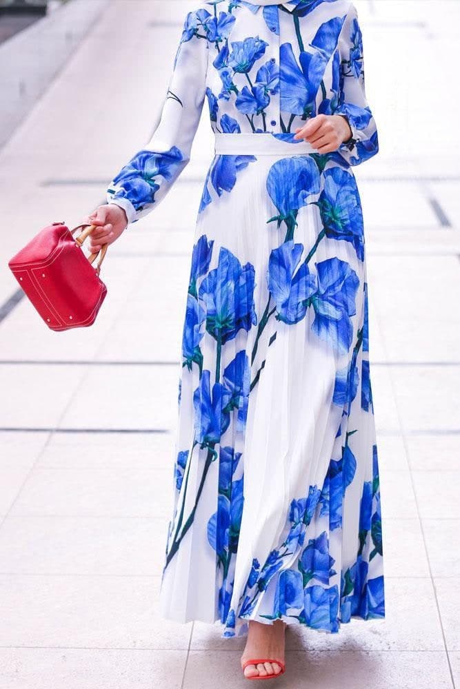 Blue Diamond Modest Dress, view 3