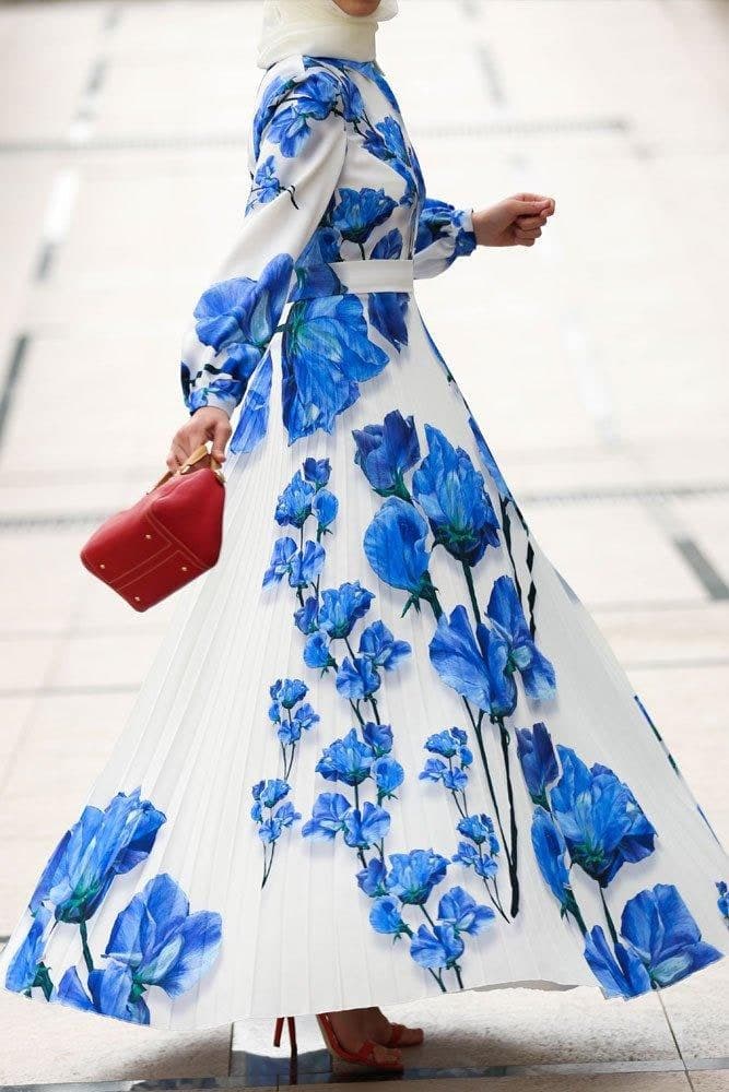 Blue Diamond Modest Dress, view 6