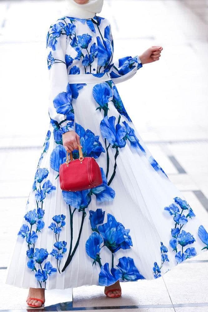 Blue Diamond Modest Dress, view 8