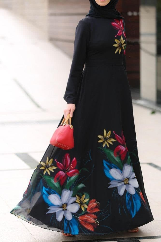 Beautiful Modest Dress in black, view 7