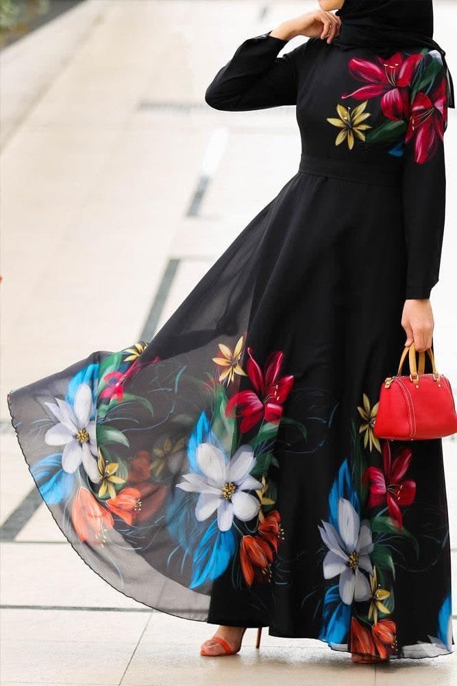 Beautiful Modest Dress in black, view 10