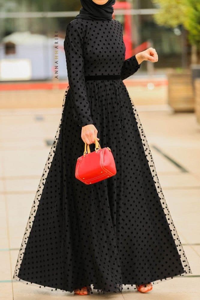 Kleid Tulle Polka in Schwarz, Ansicht 6