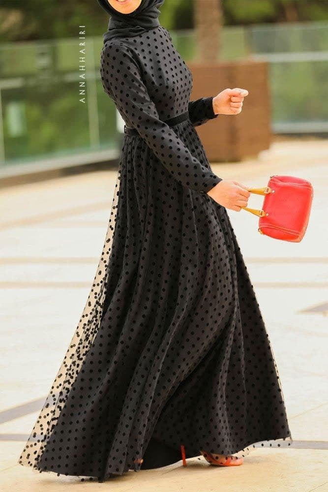 Kleid Tulle Polka in Schwarz, Ansicht 3