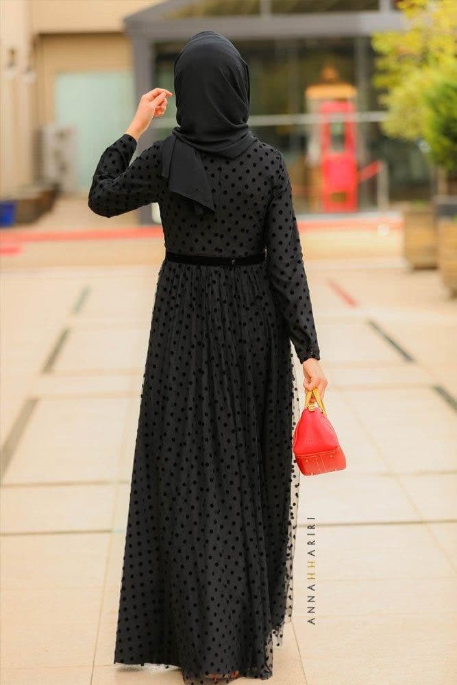 Kleid Tulle Polka in Schwarz, Ansicht 8