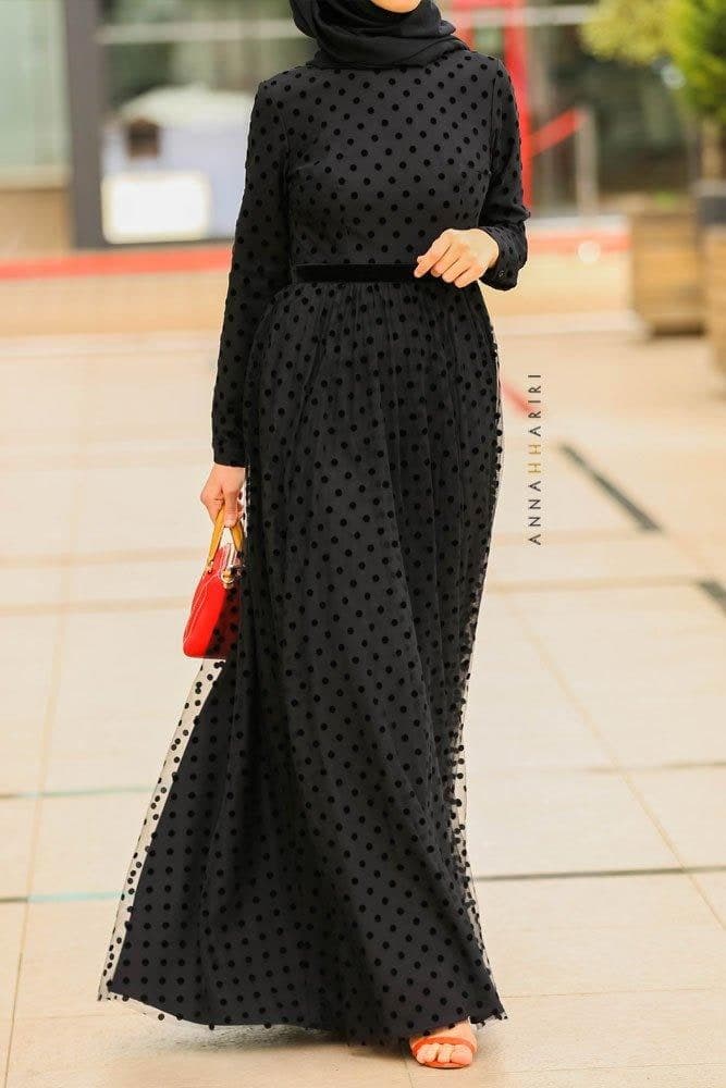 Kleid Tulle Polka in Schwarz, Ansicht 7