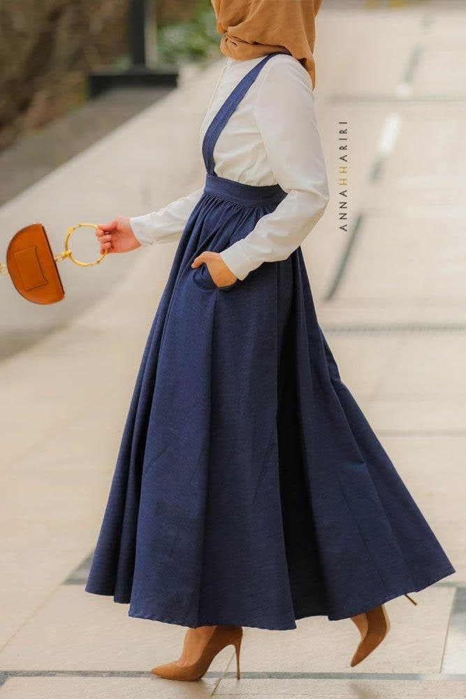 Denim Overall Set in blue, view 3