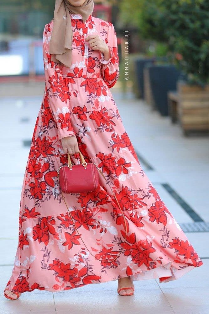 Marshmallow Modest Dress in pink, view 8