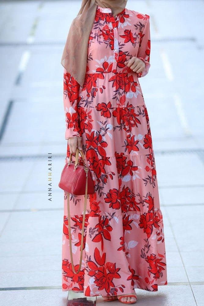 Marshmallow Modest Dress in pink, view 4