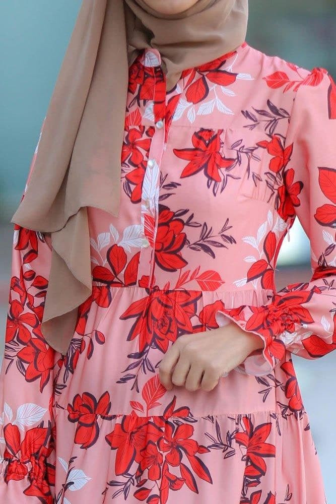Marshmallow Modest Dress in pink, view 6