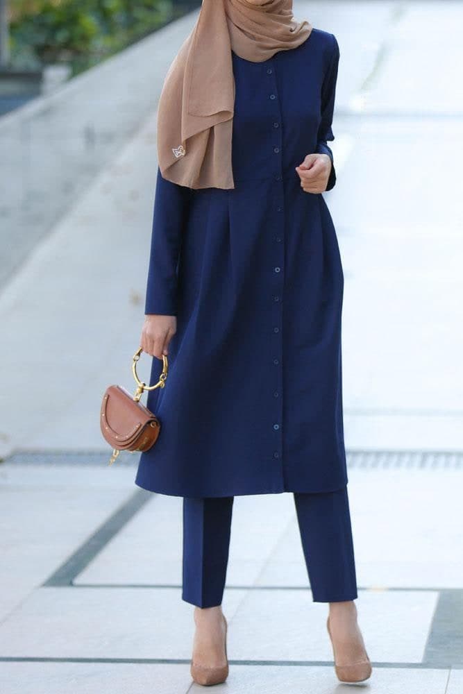 Basic Pants Set in blue, view 6
