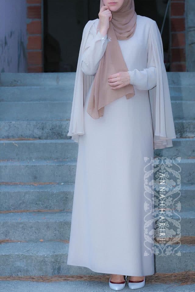 Beige Cape Dress, view 4