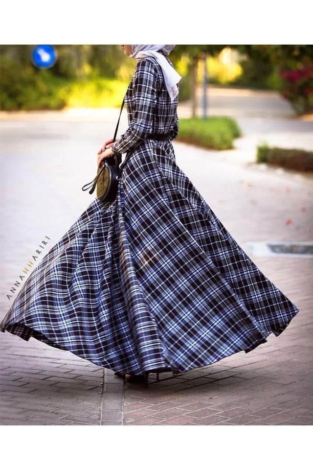 Checkered Print in grey, view 3