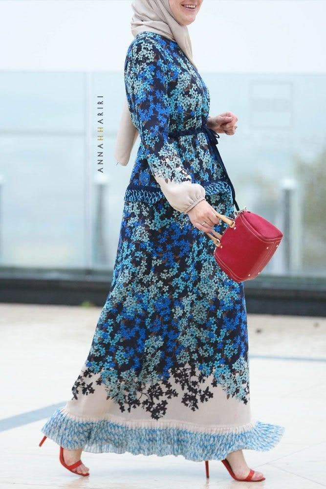 Sea of Flowers Dress in blue, view 4