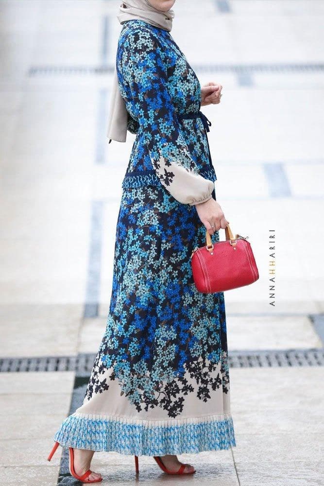 Sea of Flowers Dress in blue, view 7