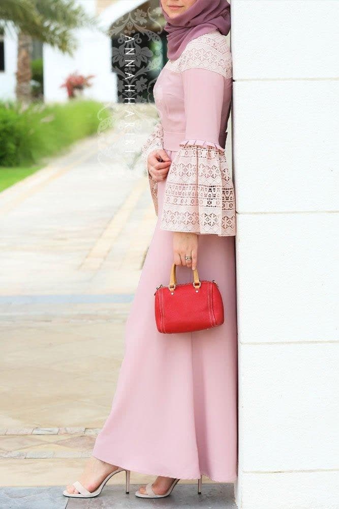 Berlin Modest Dress in pink, view 4