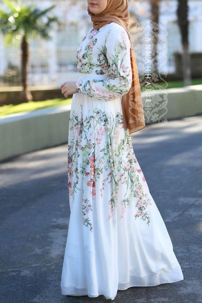 Amira Dress in white, view 6