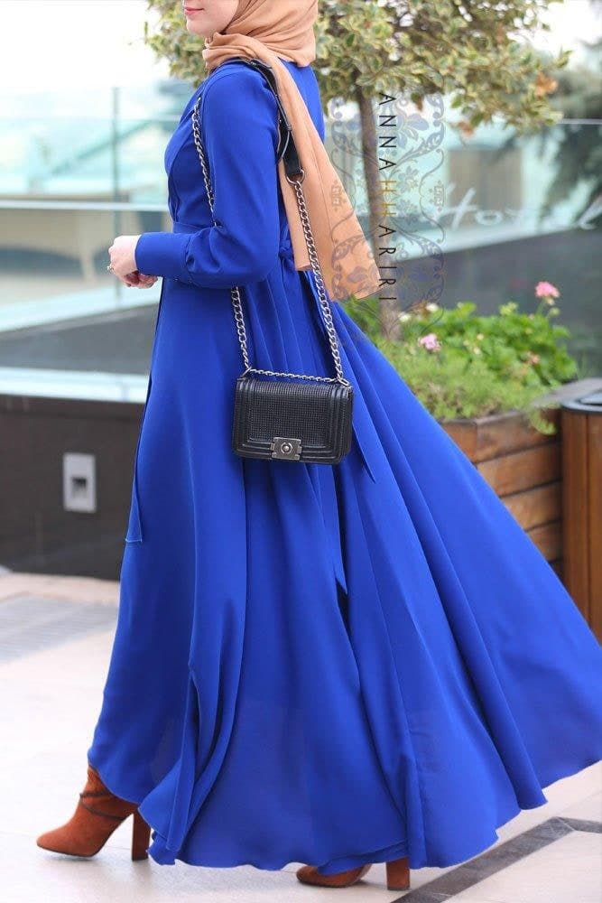 Annah Modest Dresses in blue, view 5