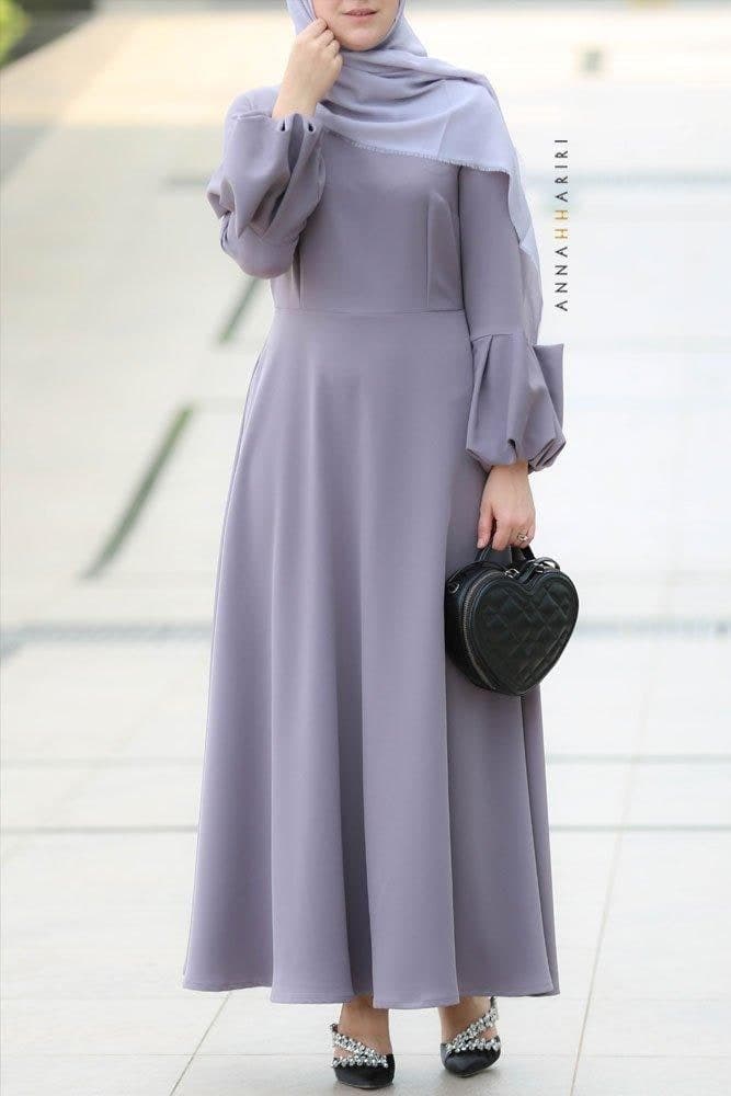Inayah Modest Dress in grey, view 4