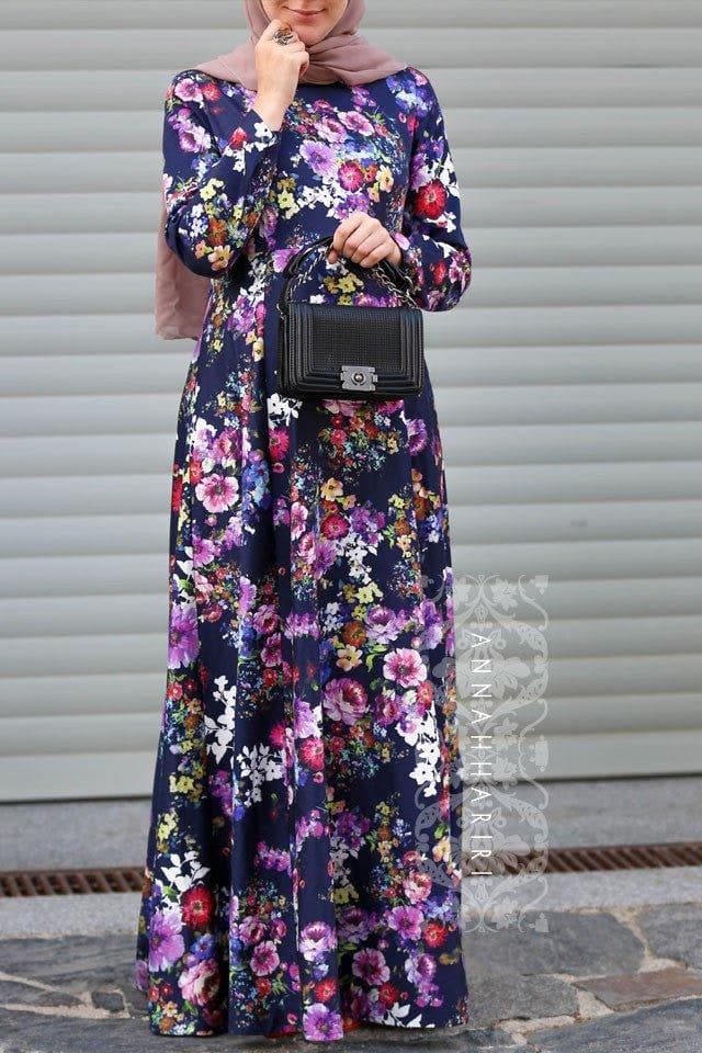Batik Dress in blue, view 3
