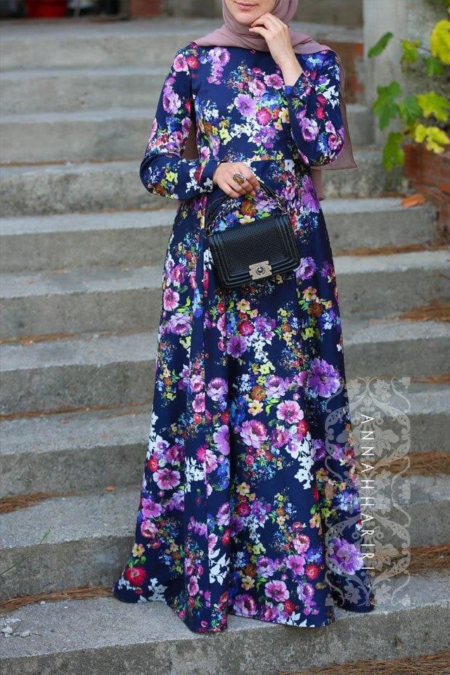 Batik Dress in blue, view 4