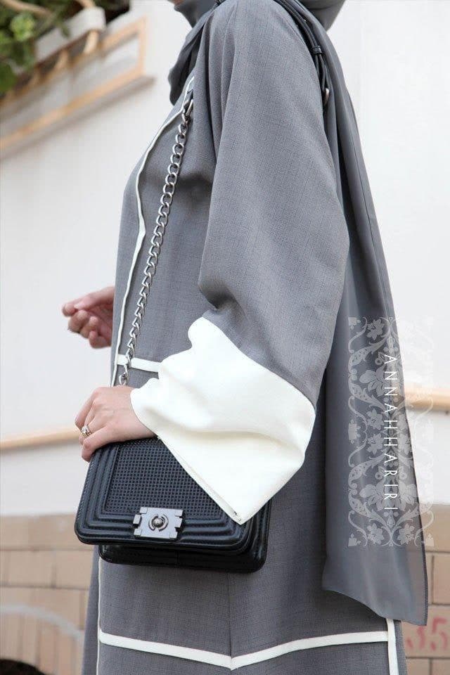 Abaya Sport cinza, vista 4
