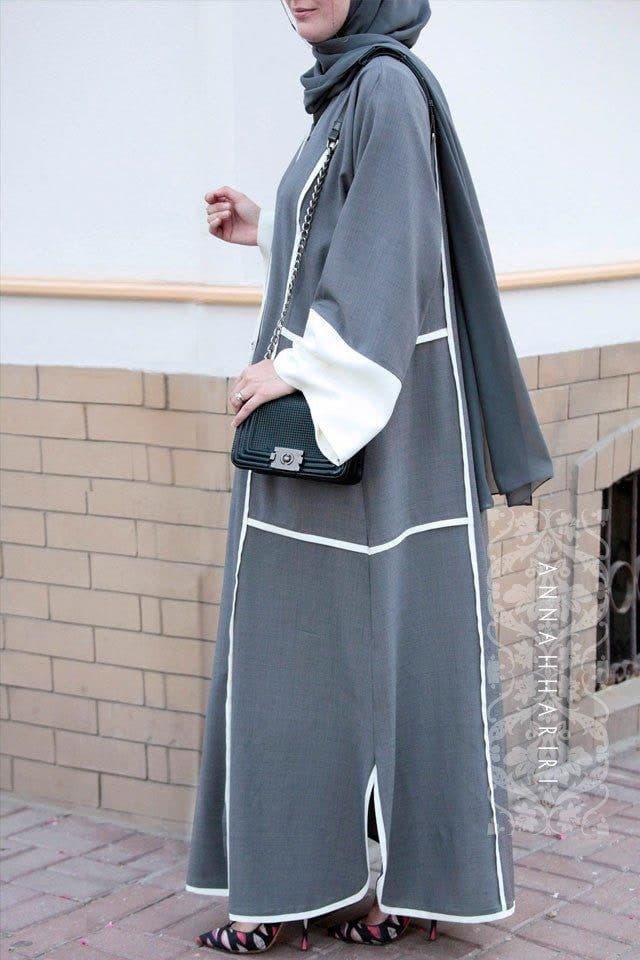 Abaya Sport cinza, vista 3