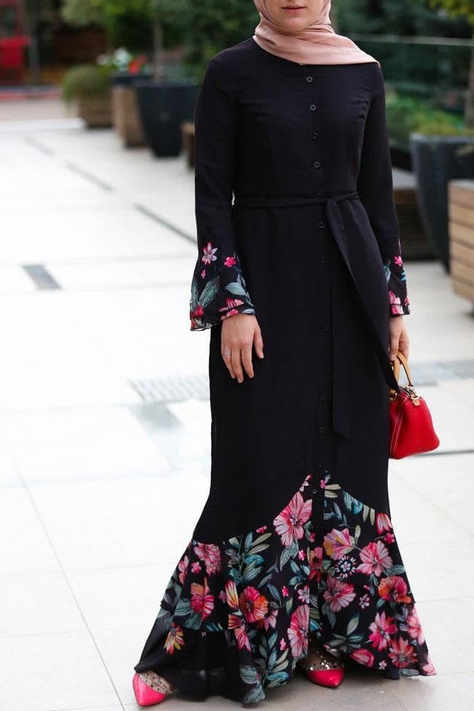 Vestido modesto Gypsy na cor preto, vista 6