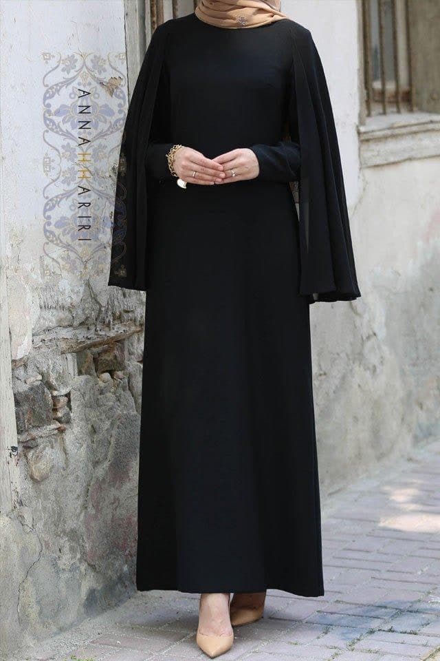 Cape Dress in Black, view 13