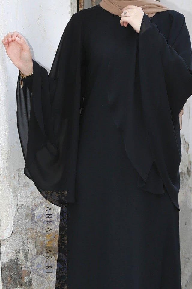 Cape Dress in Black, view 9