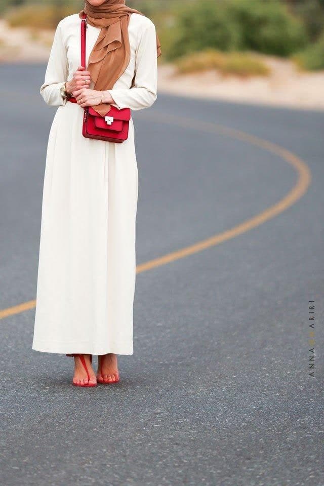 White Aka Abaya, view 4