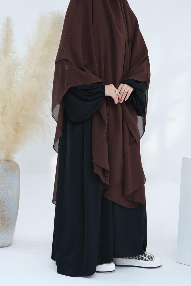 Extra Long Marziya Two-Layer Chiffon Cover for Special Occasions
