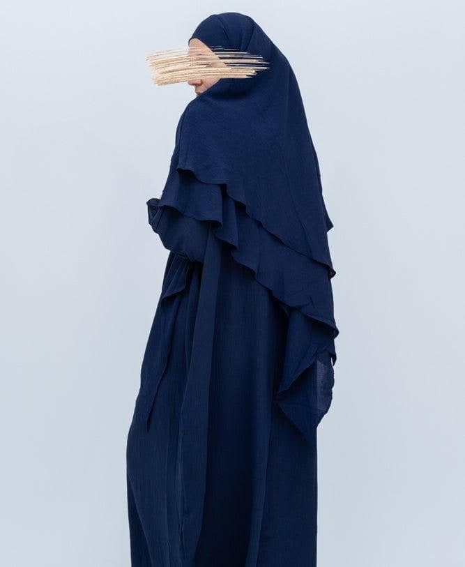 Navy Pristine prayer gown for Omrah or prayer