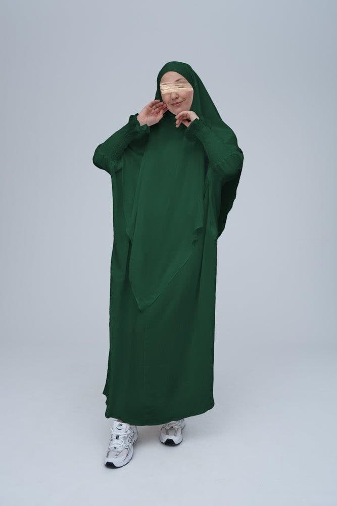 Dark Green Pristine prayer gown for Omrah or prayer