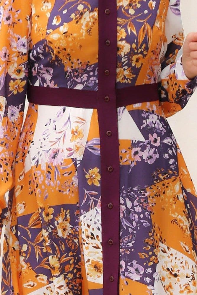 Patchwork Modest Dress