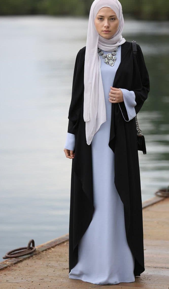 Abaya Dress Blue&Black