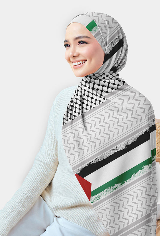 G city printed chiffon hijab scarf