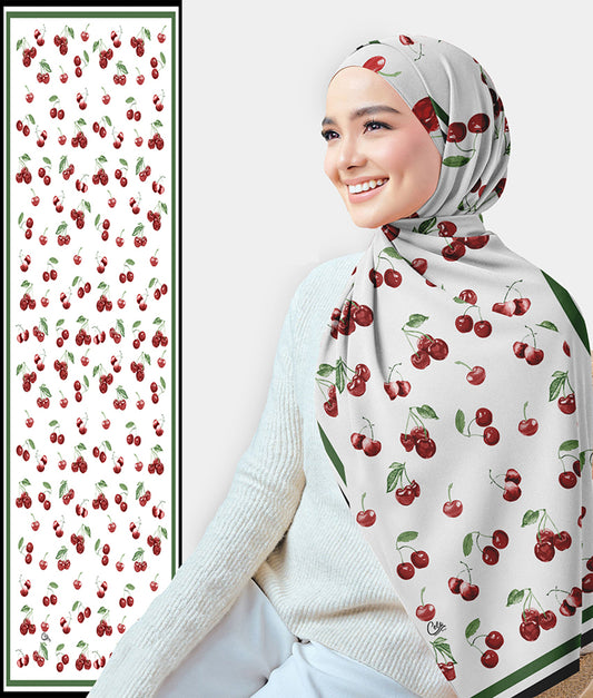 Nabeeha printed chiffon scarf rectangular