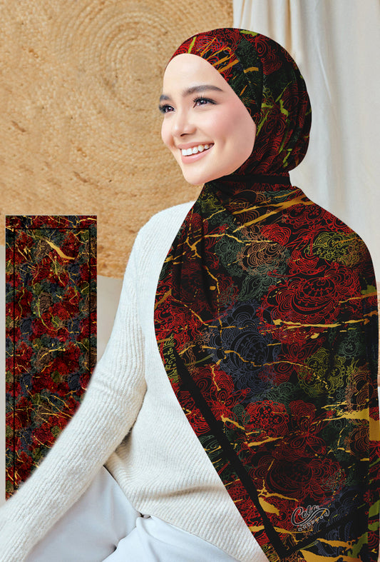 Layan Floral Print Hijab Scarf