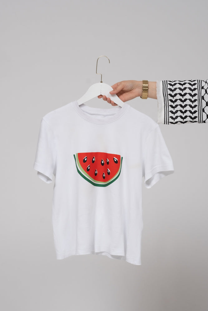 Right Side of History T-shirt with watermelon logo short sleeve