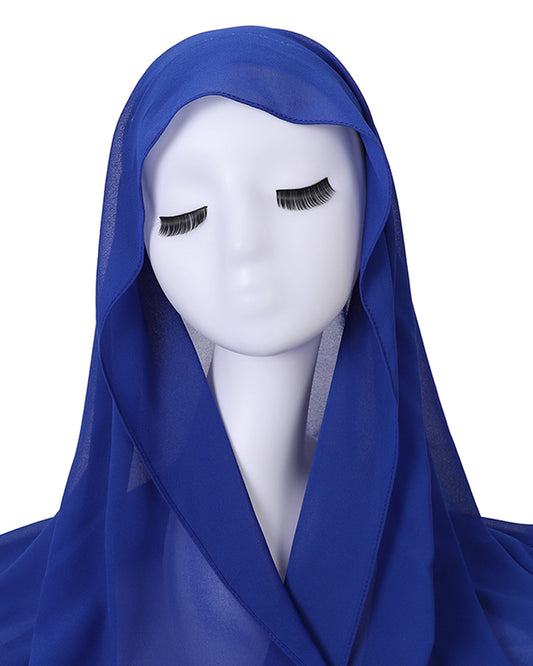 Instant Everyday Chiffon hijab with a pre-sewn jersey underscarf cap in Color 11 Navy