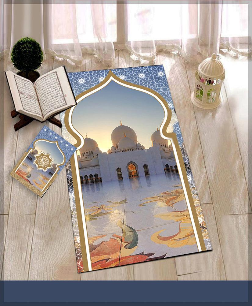 Adda Prayer Rug Muslim Mat Islamic Sajadah for Kids Men Women with Quran Box for Eid Travel Ramadan Soft Luxury Pin - ANNAH HARIRI