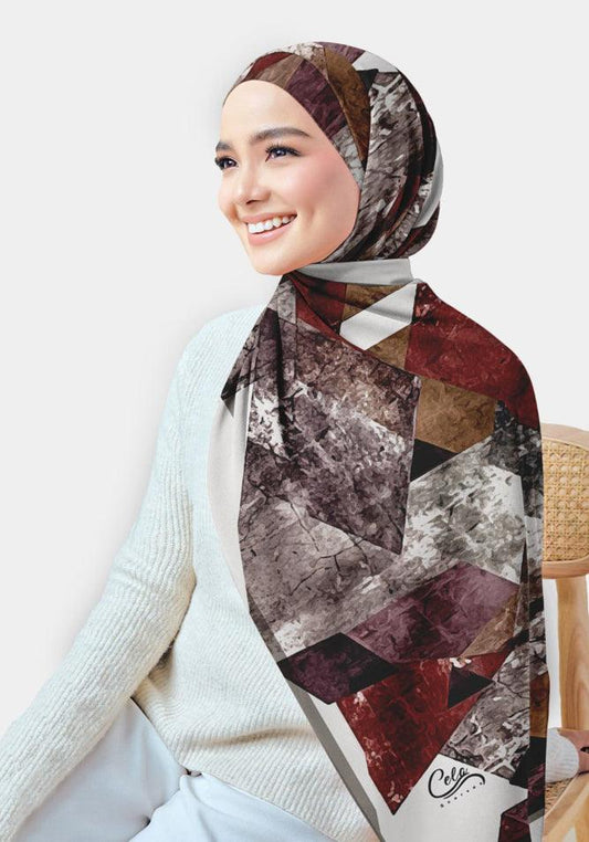 Ashera Printed Chiffon Hijab - ANNAH HARIRI
