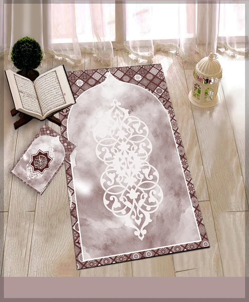 Ayoosh Mink Prayer Rug Muslim Mat Islamic Sajadah for Kids Men Women with Quran Box for Eid Travel Ramadan Soft Luxury Pin - ANNAH HARIRI