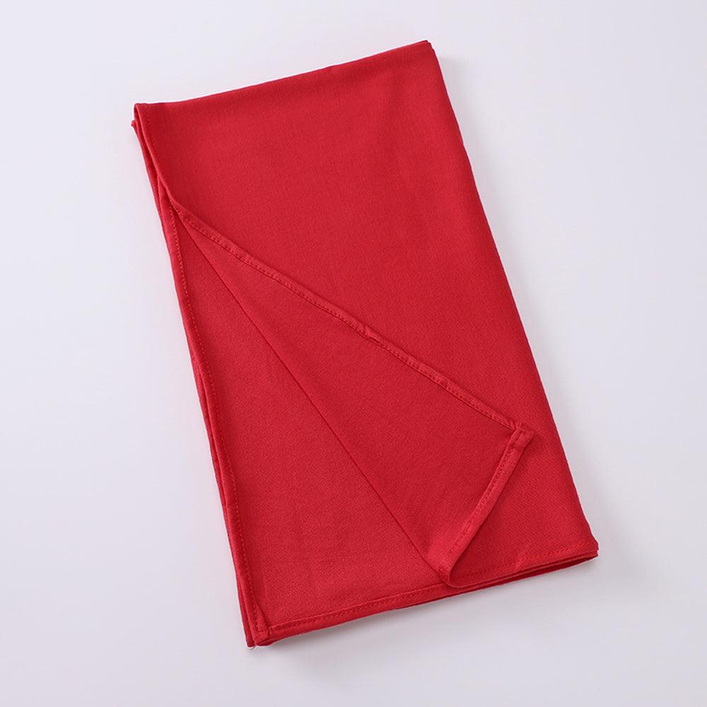 Bright Red Buter Toffi Scarf which does not need a pin - ANNAH HARIRI