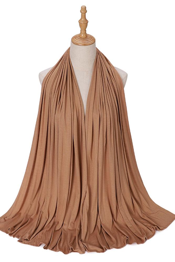 Camel Buter Toffi Scarf which does not need a pin - ANNAH HARIRI