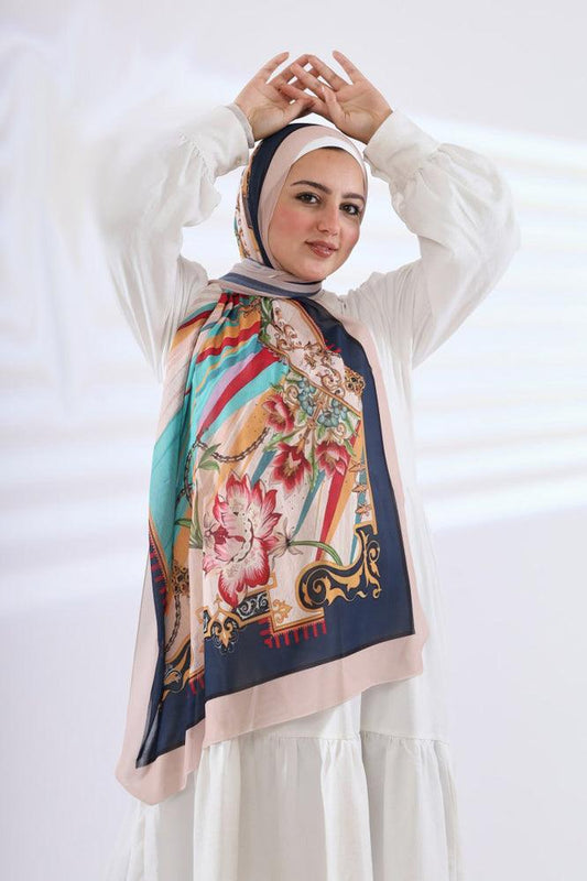 Elivo Printed Chiffon Hijab - ANNAH HARIRI