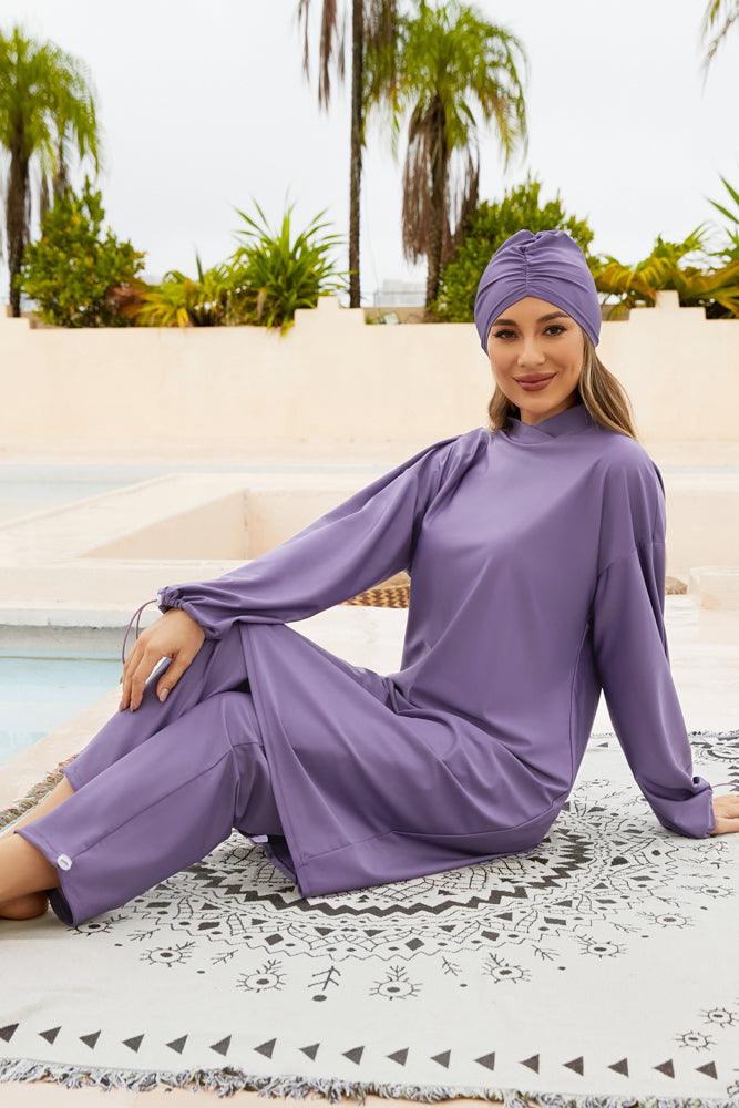 Extra Modesta Set Muslim Swimsuits Full Coverage Long Sleeve Swimwear Burkini Hijab - ANNAH HARIRI
